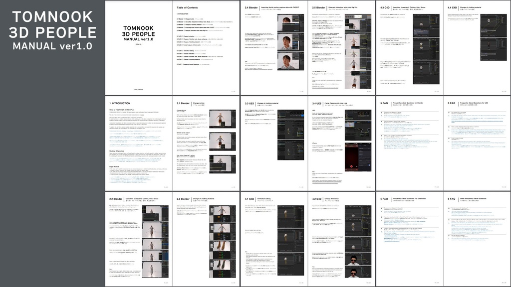 カジュアル女性3Dモデルver.2 C-FM2【UE5 / Blender / Cinema4D】モジュラーキャラクターシリーズ