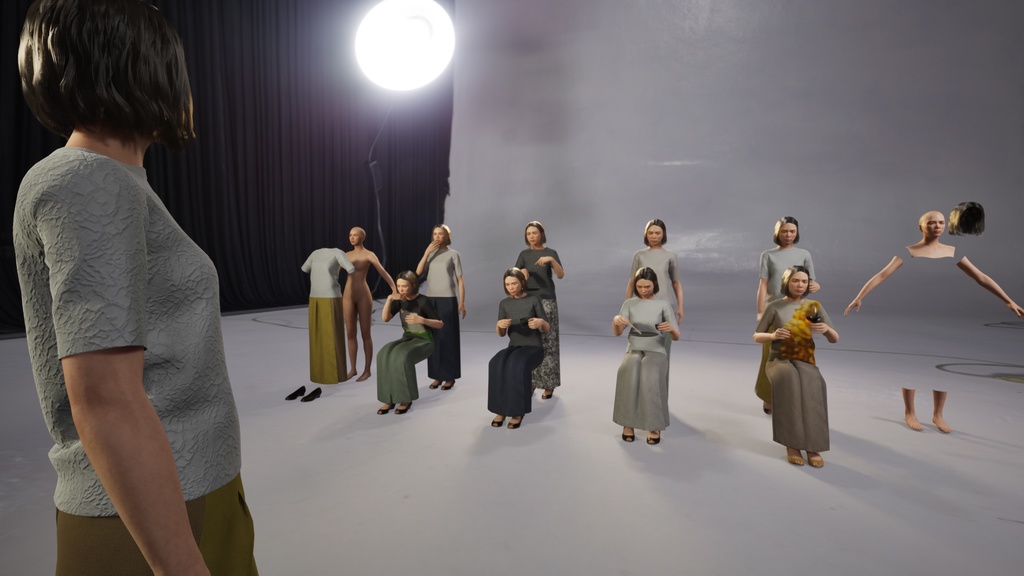 カジュアル女性3Dモデルver.2  C-FT2【UE5 / Blender / Cinema4D】モジュラーキャラクターシリーズ