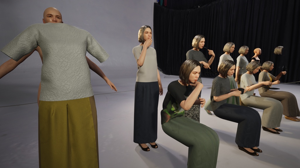 カジュアル女性3Dモデルver.2  C-FT2【UE5 / Blender / Cinema4D】モジュラーキャラクターシリーズ