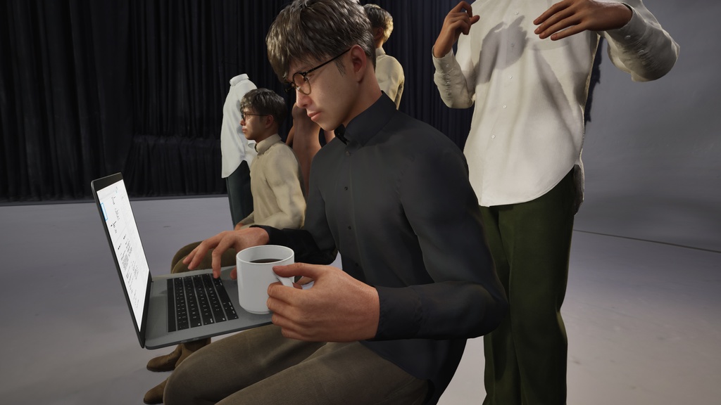 カジュアル男性3Dモデルver.2 C-ME2【UE5 / Blender / Cinema4D】モジュラーキャラクターシリーズ