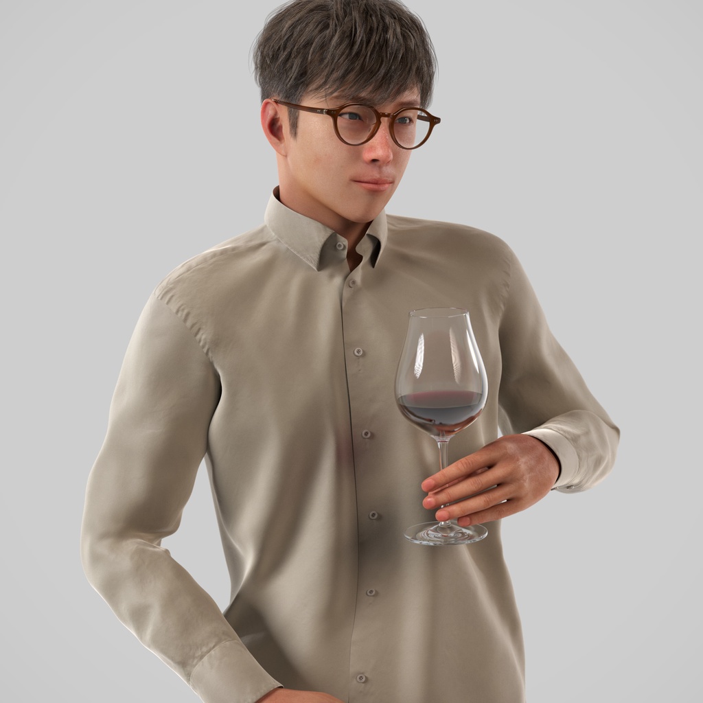 カジュアル男性3Dモデルver.2  C-ME2【UE5 / Blender / Cinema4D】モジュラーキャラクターシリーズ