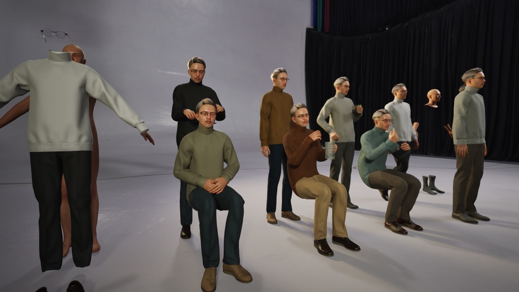 カジュアル男性3Dモデルver.2 C-MG2【UE5 / Blender / Cinema4D】モジュラーキャラクターシリーズ