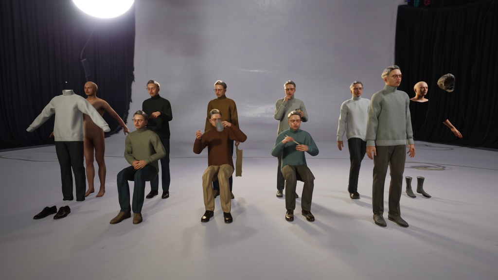 カジュアル男性3Dモデルver.2 C-MG2【UE5 / Blender / Cinema4D】モジュラーキャラクターシリーズ