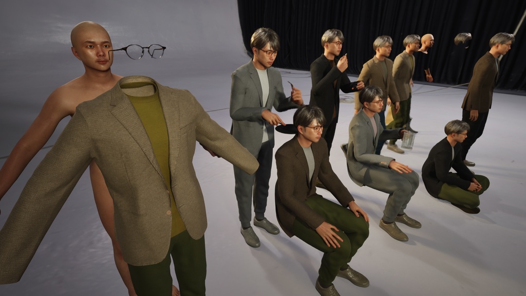 カジュアル男性3Dモデルver.2 C-MS2【UE5 / Blender / Cinema4D】モジュラーキャラクターシリーズ