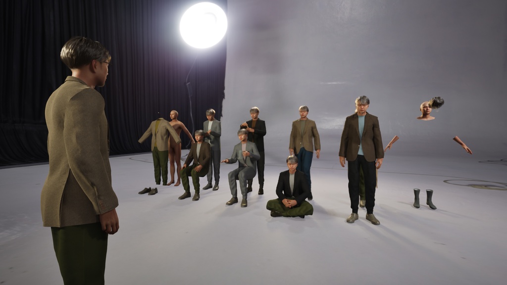 カジュアル男性3Dモデルver.2 C-MS2【UE5 / Blender / Cinema4D】モジュラーキャラクターシリーズ