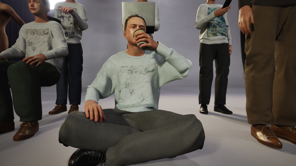 カジュアル男性3Dモデルver.2 C-MU2【UE5 / Blender / Cinema4D】モジュラーキャラクターシリーズ