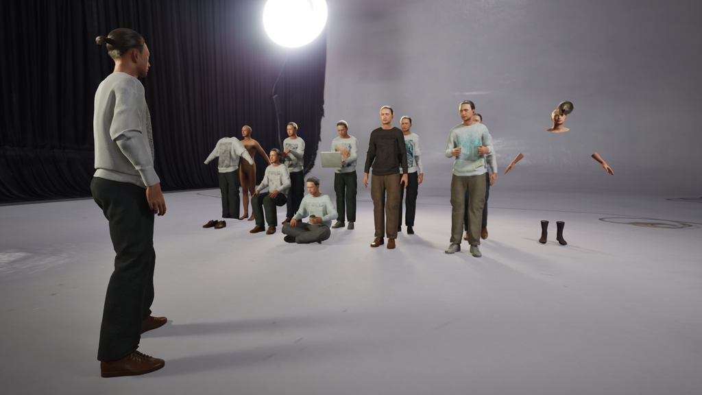 カジュアル男性3Dモデルver.2 C-MU2【UE5 / Blender / Cinema4D】モジュラーキャラクターシリーズ