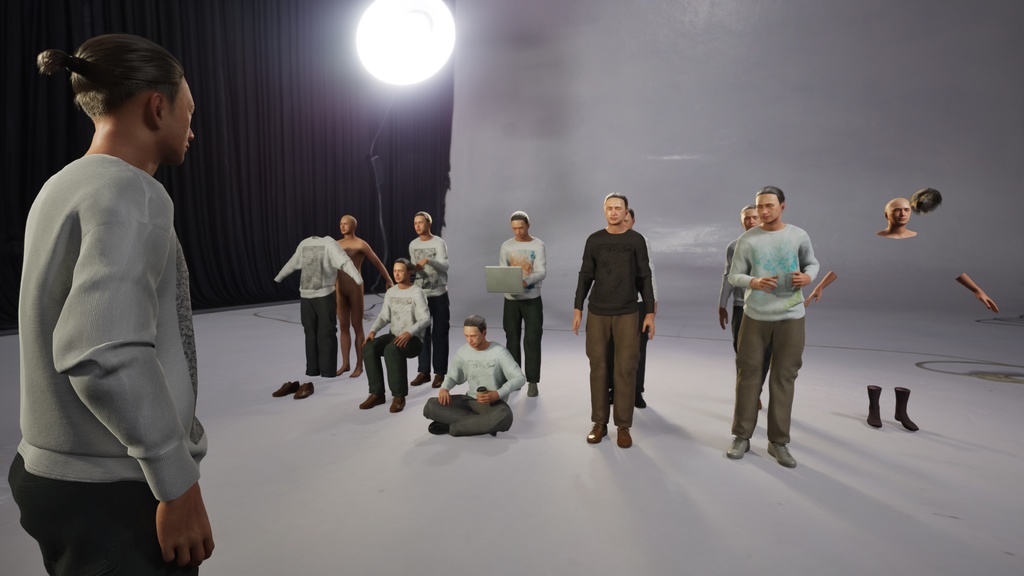 カジュアル男性3Dモデルver.2 C-MU2【UE5 / Blender / Cinema4D】モジュラーキャラクターシリーズ