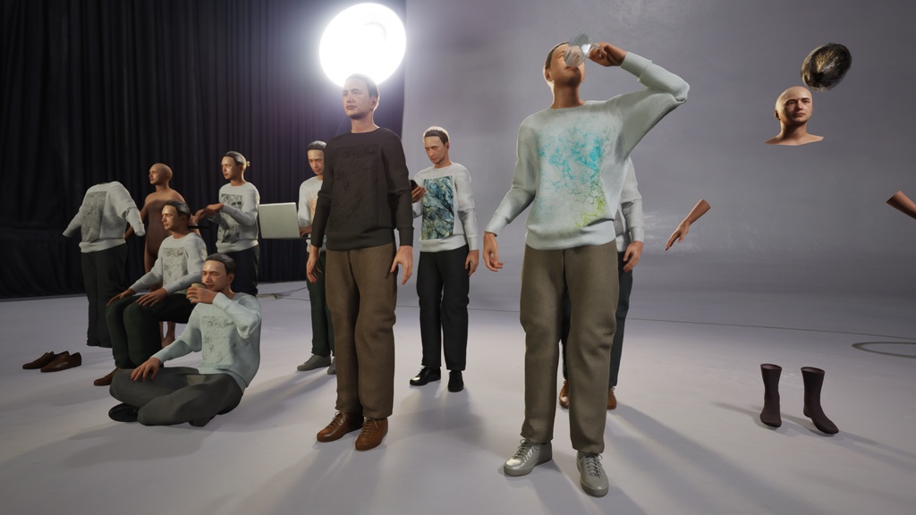 カジュアル男性3Dモデルver.2 C-MU2【UE5 / Blender / Cinema4D】モジュラーキャラクターシリーズ