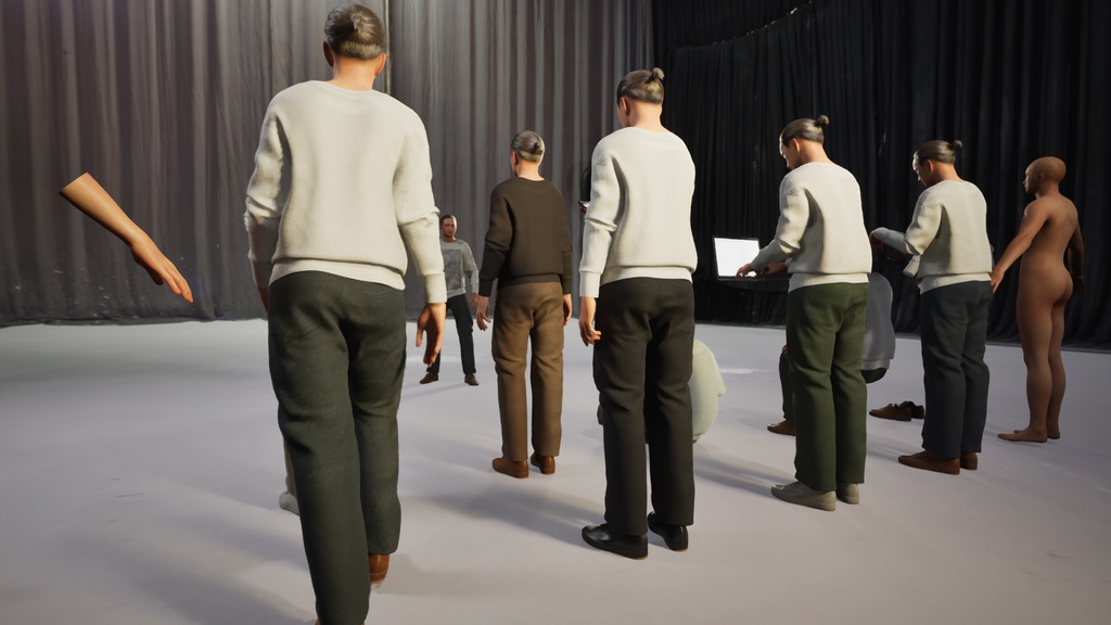 カジュアル男性3Dモデルver.2 C-MU2【UE5 / Blender / Cinema4D】モジュラーキャラクターシリーズ