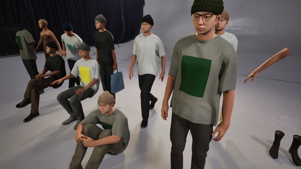 カジュアル男性3Dモデルver.2 C-MY2【UE5 / Blender / Cinema4D】モジュラーキャラクターシリーズ