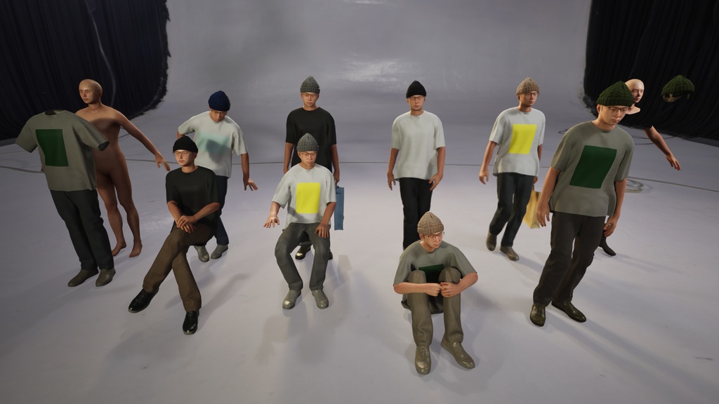 カジュアル男性3Dモデルver.2 C-MY2【UE5 / Blender / Cinema4D】モジュラーキャラクターシリーズ