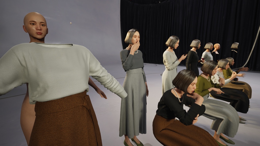 スマートカジュアル女性3Dモデルver.2 S-FF2【UE5 / Blender / Cinema4D】モジュラーキャラクターシリーズ