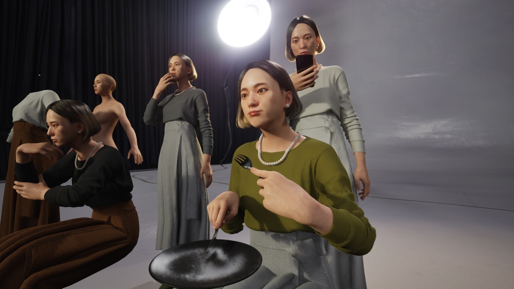 スマートカジュアル女性3Dモデルver.2 S-FF2【UE5 / Blender / Cinema4D】モジュラーキャラクターシリーズ