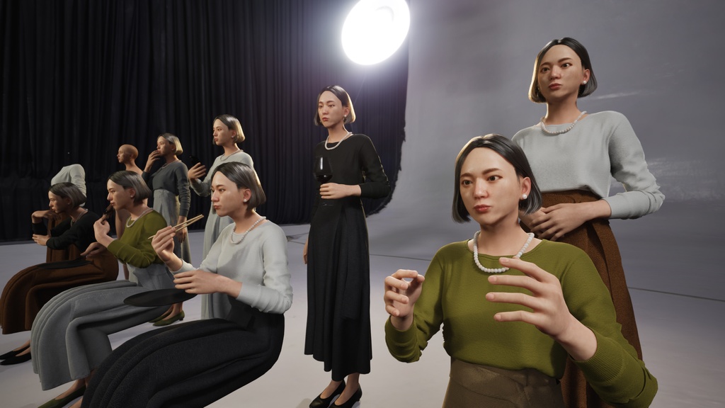 スマートカジュアル女性3Dモデルver.2 S-FF2【UE5 / Blender / Cinema4D】モジュラーキャラクターシリーズ