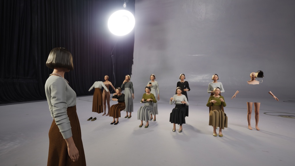 スマートカジュアル女性3Dモデルver.2 S-FF2【UE5 / Blender / Cinema4D】モジュラーキャラクターシリーズ