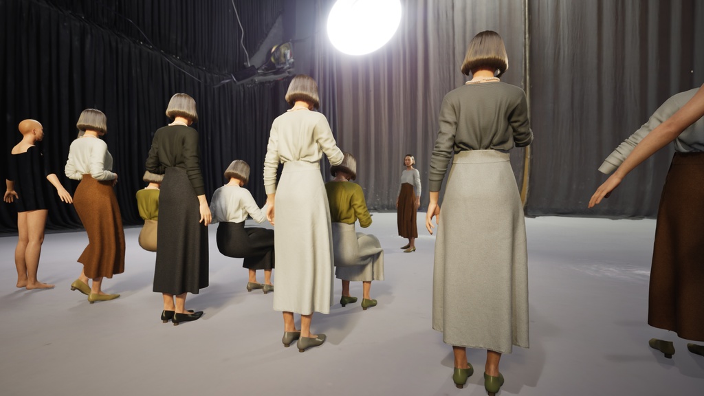 スマートカジュアル女性3Dモデルver.2 S-FF2【UE5 / Blender / Cinema4D】モジュラーキャラクターシリーズ