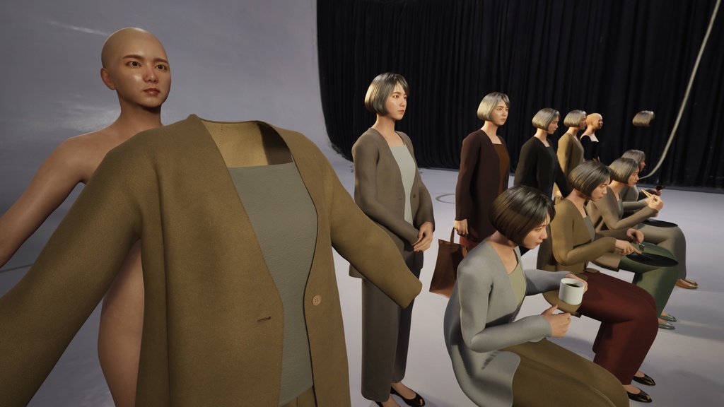 スマートカジュアル女性3Dモデルver.2 S-FH2【UE5 / Blender / Cinema4D】モジュラーキャラクターシリーズ