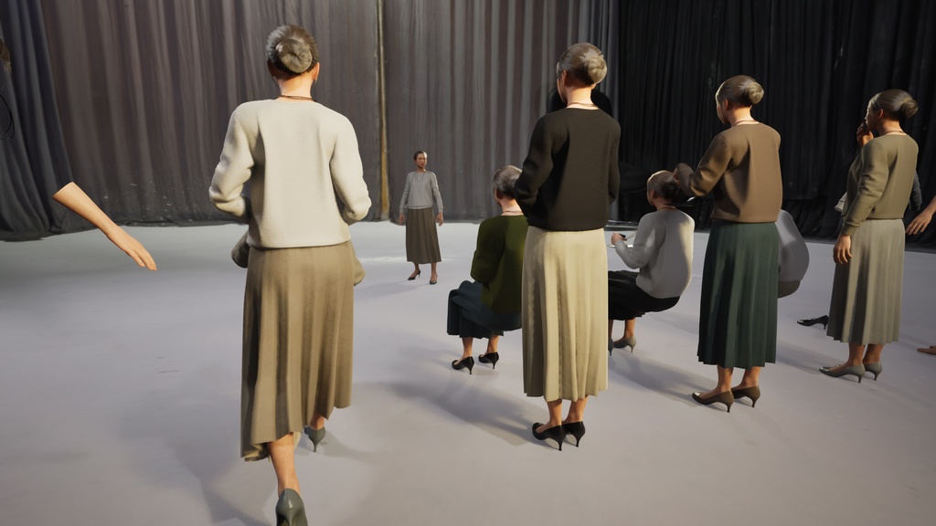 スマートカジュアル女性3Dモデルver.2 S-FK2【UE5 / Blender / Cinema4D】モジュラーキャラクターシリーズ