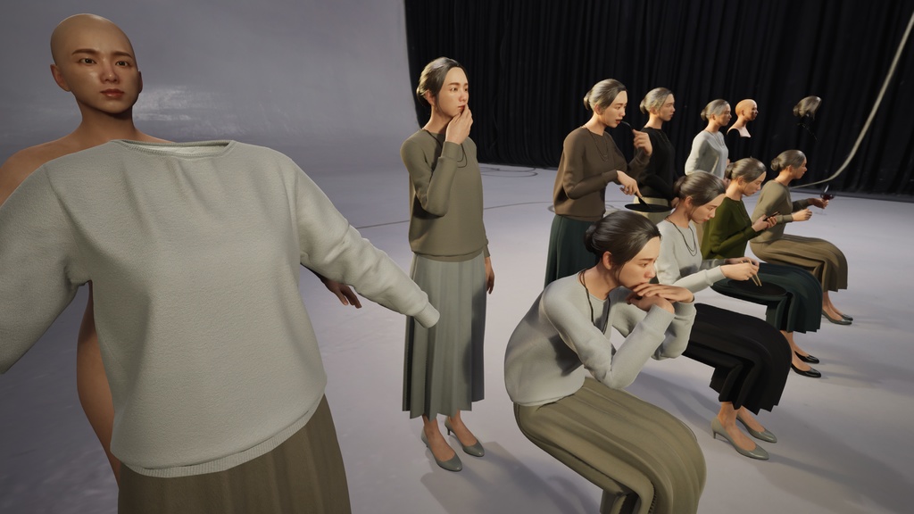 スマートカジュアル女性3Dモデルver.2 S-FK2【UE5 / Blender / Cinema4D】モジュラーキャラクターシリーズ