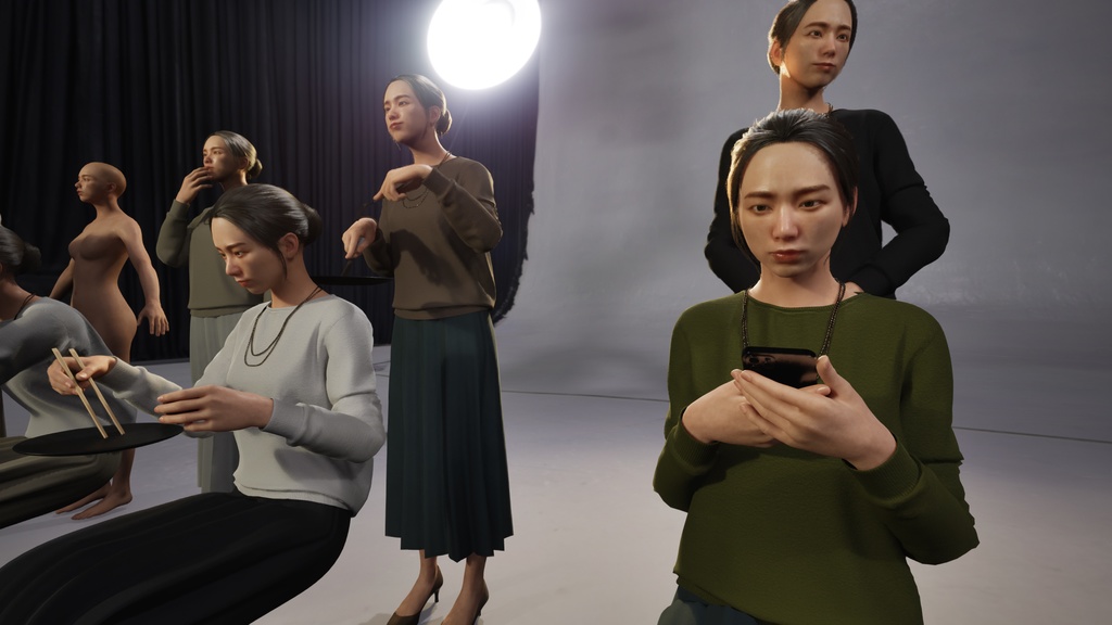 スマートカジュアル女性3Dモデルver.2 S-FK2【UE5 / Blender / Cinema4D】モジュラーキャラクターシリーズ