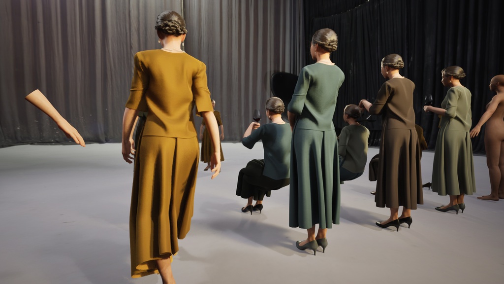 スマートカジュアル女性3Dモデルver.2 S-FM2【UE5 / Blender / Cinema4D】モジュラーキャラクターシリーズ