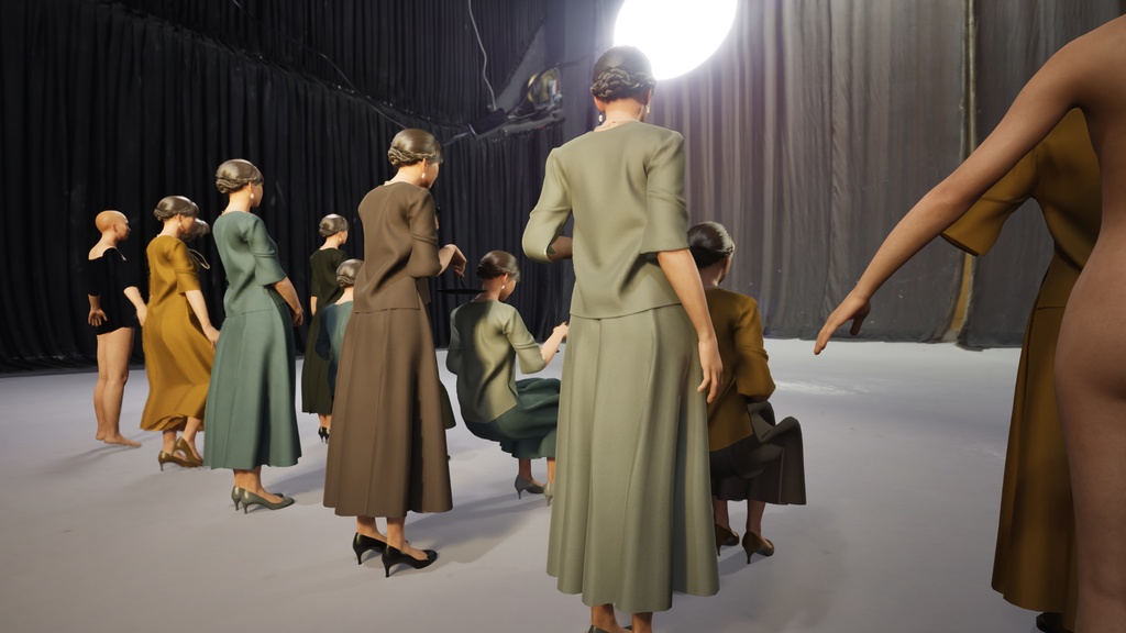 スマートカジュアル女性3Dモデルver.2 S-FM2【UE5 / Blender / Cinema4D】モジュラーキャラクターシリーズ