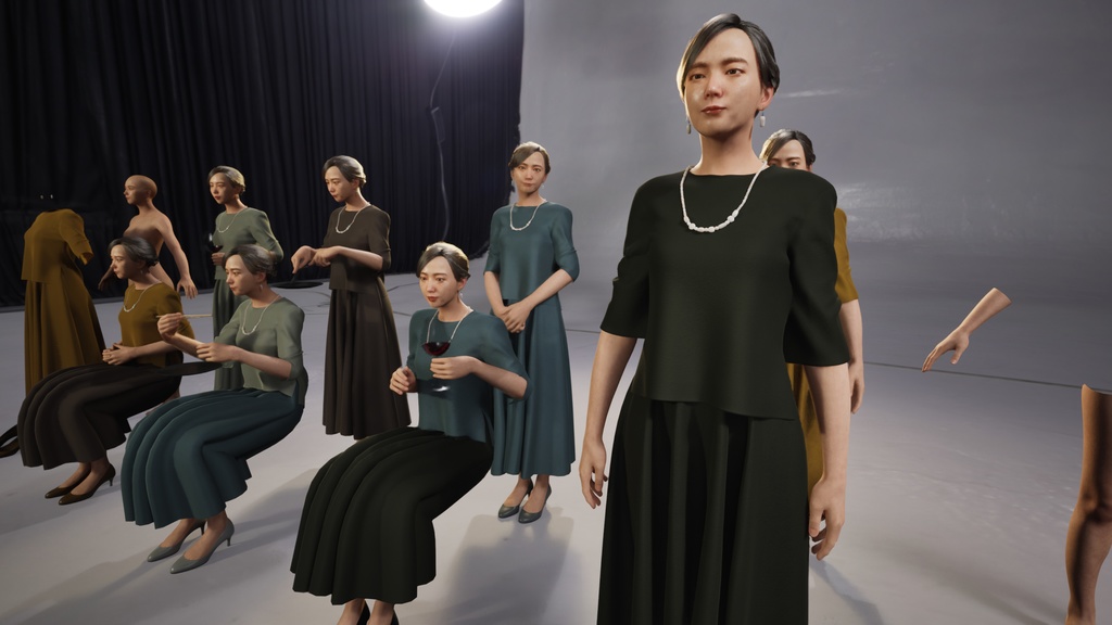 スマートカジュアル女性3Dモデルver.2 S-FM2【UE5 / Blender / Cinema4D】モジュラーキャラクターシリーズ