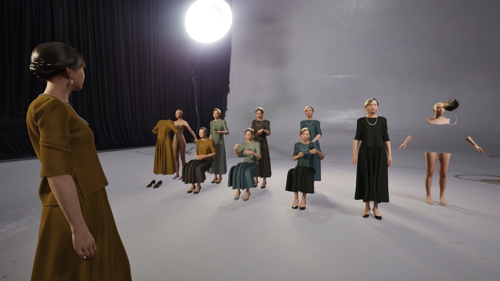 スマートカジュアル女性3Dモデルver.2 S-FM2【UE5 / Blender / Cinema4D】モジュラーキャラクターシリーズ