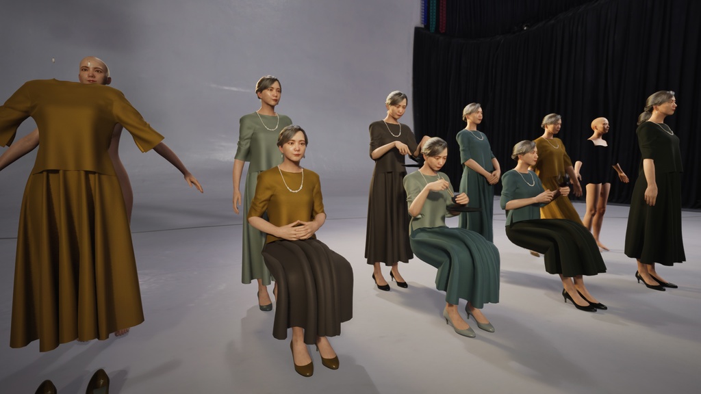 スマートカジュアル女性3Dモデルver.2 S-FM2【UE5 / Blender / Cinema4D】モジュラーキャラクターシリーズ