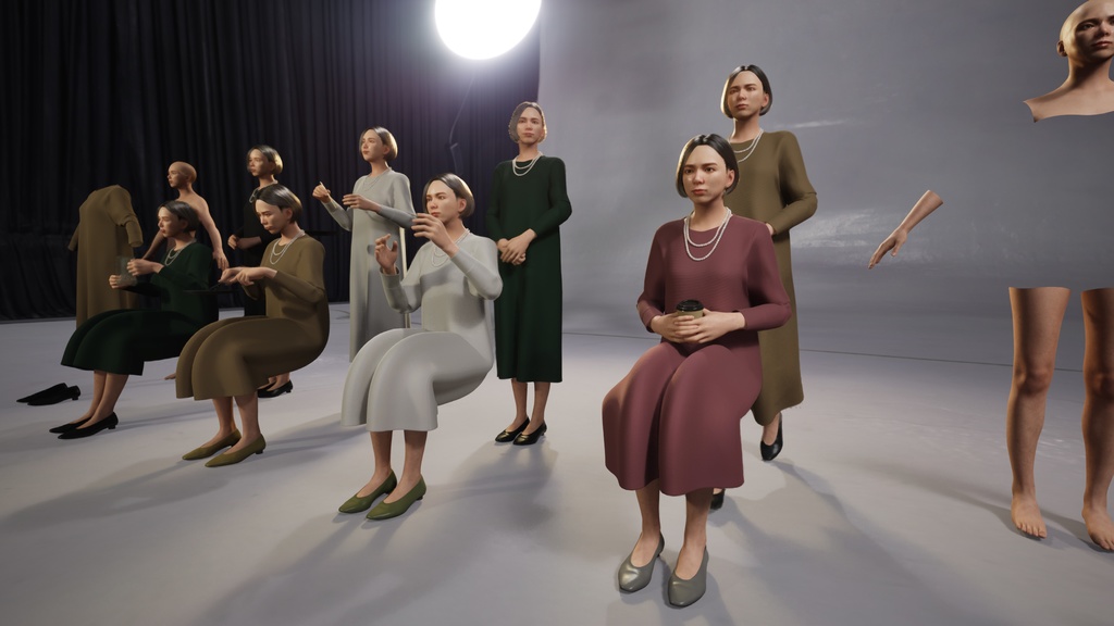 スマートカジュアル女性3Dモデルver.2 S-FT2【UE5 / Blender / Cinema4D】モジュラーキャラクターシリーズ