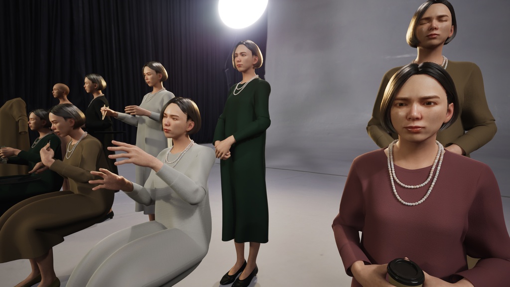 スマートカジュアル女性3Dモデルver.2 S-FT2【UE5 / Blender / Cinema4D】モジュラーキャラクターシリーズ