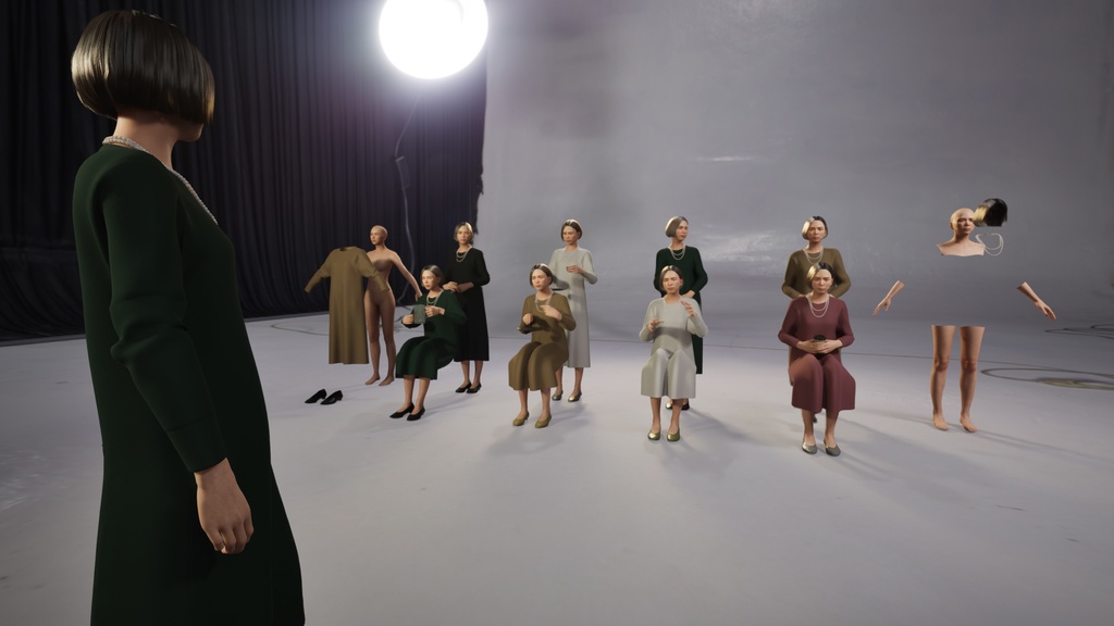 スマートカジュアル女性3Dモデルver.2 S-FT2【UE5 / Blender / Cinema4D】モジュラーキャラクターシリーズ