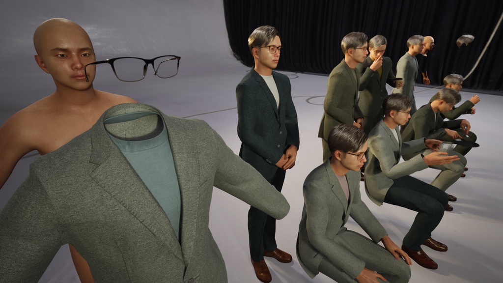 スマートカジュアル男性3Dモデルver.2 S-ME2【UE5 / Blender / Cinema4D】モジュラーキャラクターシリーズ