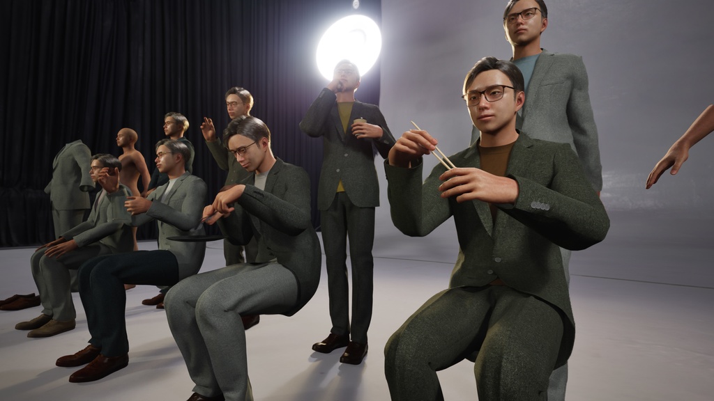 スマートカジュアル男性3Dモデルver.2 S-ME2【UE5 / Blender / Cinema4D】モジュラーキャラクターシリーズ