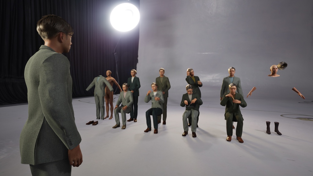 スマートカジュアル男性3Dモデルver.2 S-ME2【UE5 / Blender / Cinema4D】モジュラーキャラクターシリーズ