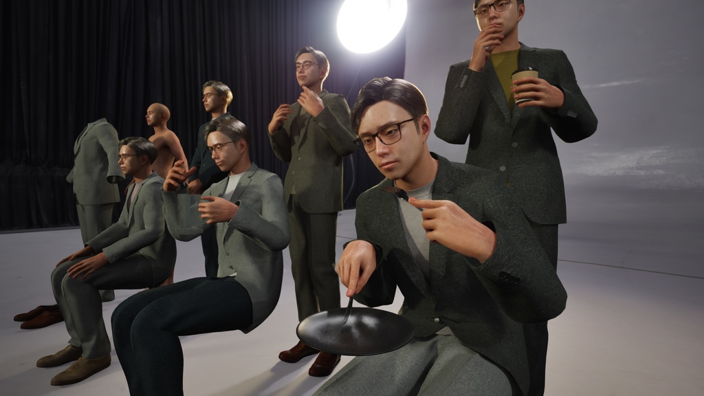 スマートカジュアル男性3Dモデルver.2 S-ME2【UE5 / Blender / Cinema4D】モジュラーキャラクターシリーズ