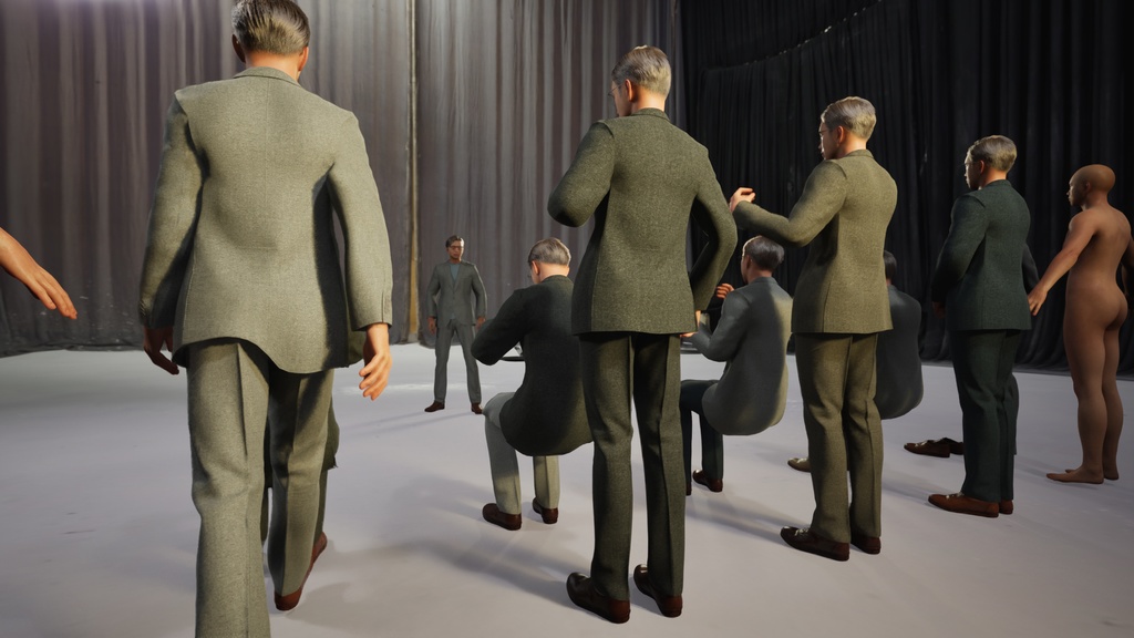 スマートカジュアル男性3Dモデルver.2 S-ME2【UE5 / Blender / Cinema4D】モジュラーキャラクターシリーズ