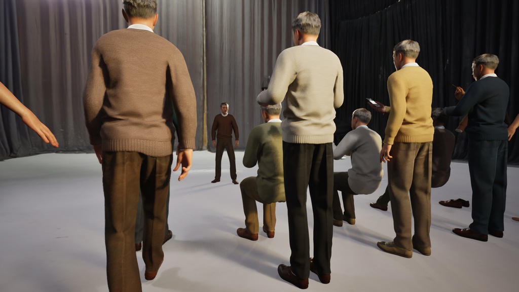 スマートカジュアル男性3Dモデルver.2 S-MG2【UE5 / Blender / Cinema4D】モジュラーキャラクターシリーズ