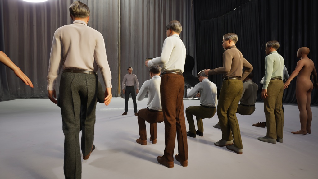 スマートカジュアル男性3Dモデルver.2 S-MS2【UE5 / Blender / Cinema4D】モジュラーキャラクターシリーズ