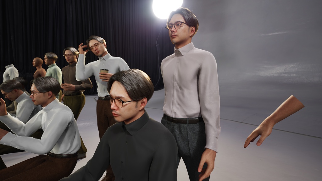 スマートカジュアル男性3Dモデルver.2 S-MS2【UE5 / Blender / Cinema4D】モジュラーキャラクターシリーズ