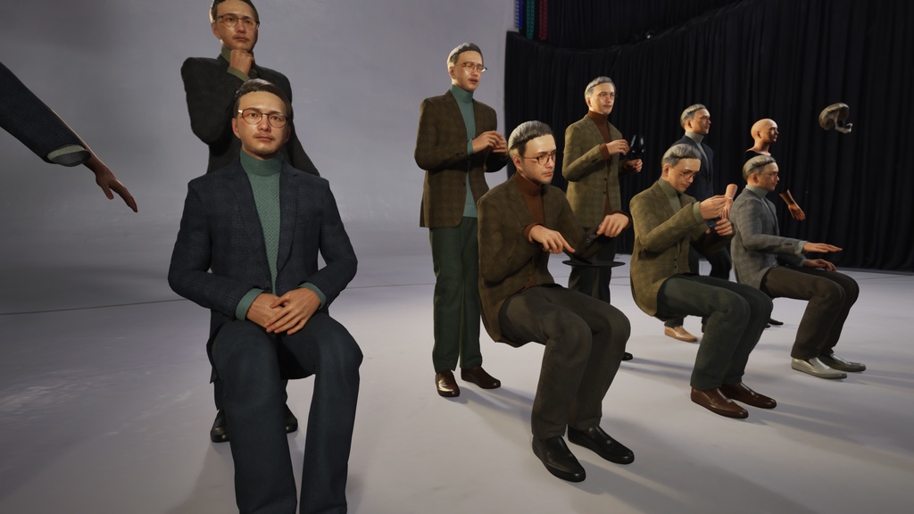 スマートカジュアル男性3Dモデルver.2 S-MU2【UE5 / Blender / Cinema4D】モジュラーキャラクターシリーズ