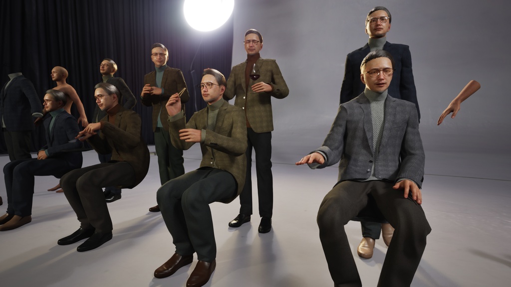 スマートカジュアル男性3Dモデルver.2 S-MU2【UE5 / Blender / Cinema4D】モジュラーキャラクターシリーズ