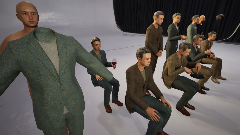 スマートカジュアル男性3Dモデルver.2 S-MY2【UE5 / Blender / Cinema4D】モジュラーキャラクターシリーズ