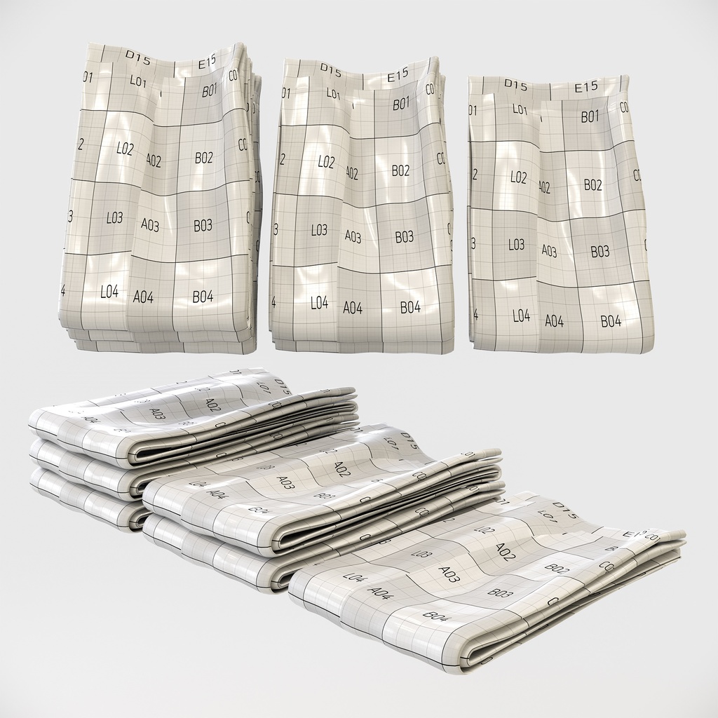 ビジネススタイル女性用衣服セット|ハンガー&折りたたみ平置き&ワイヤーハンガーラック【3Dモデル】