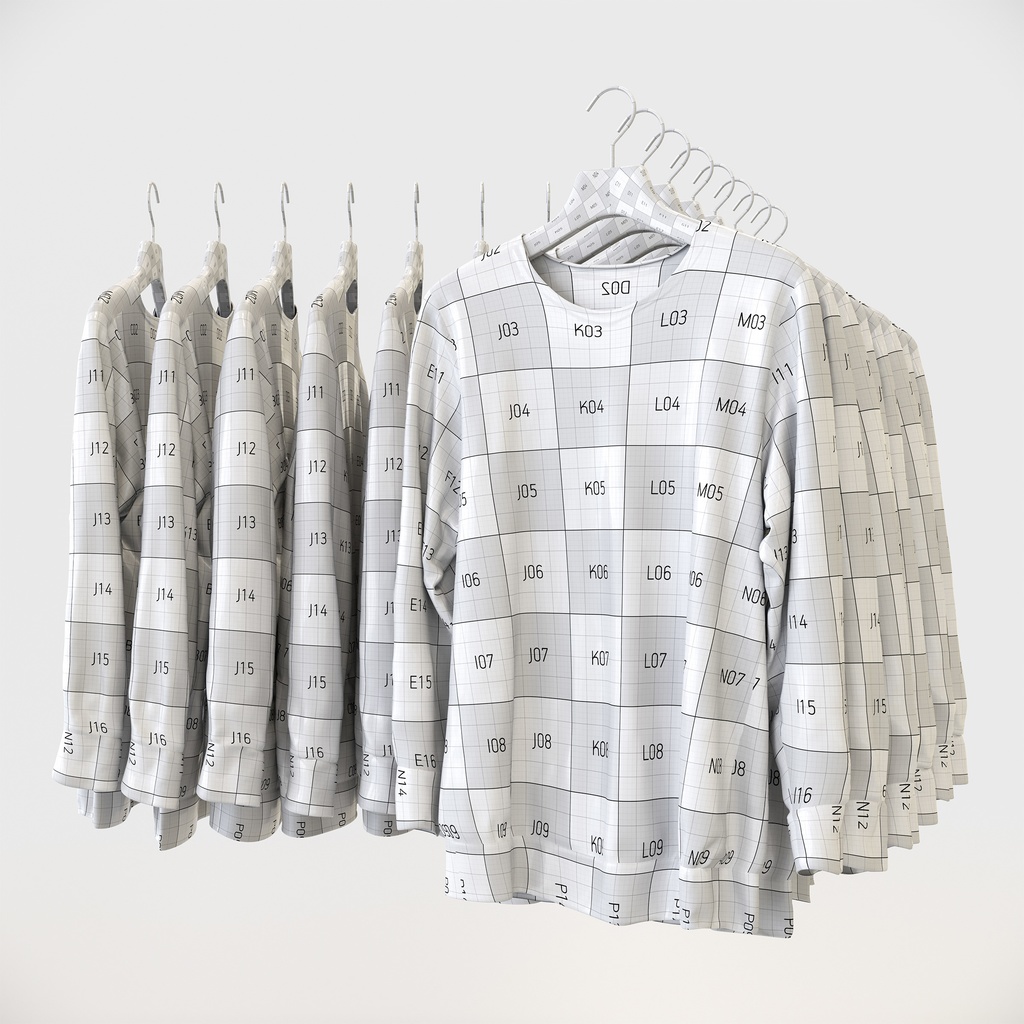 カジュアルスタイル男性用衣服|セーター&ハンガー【3Dモデル】