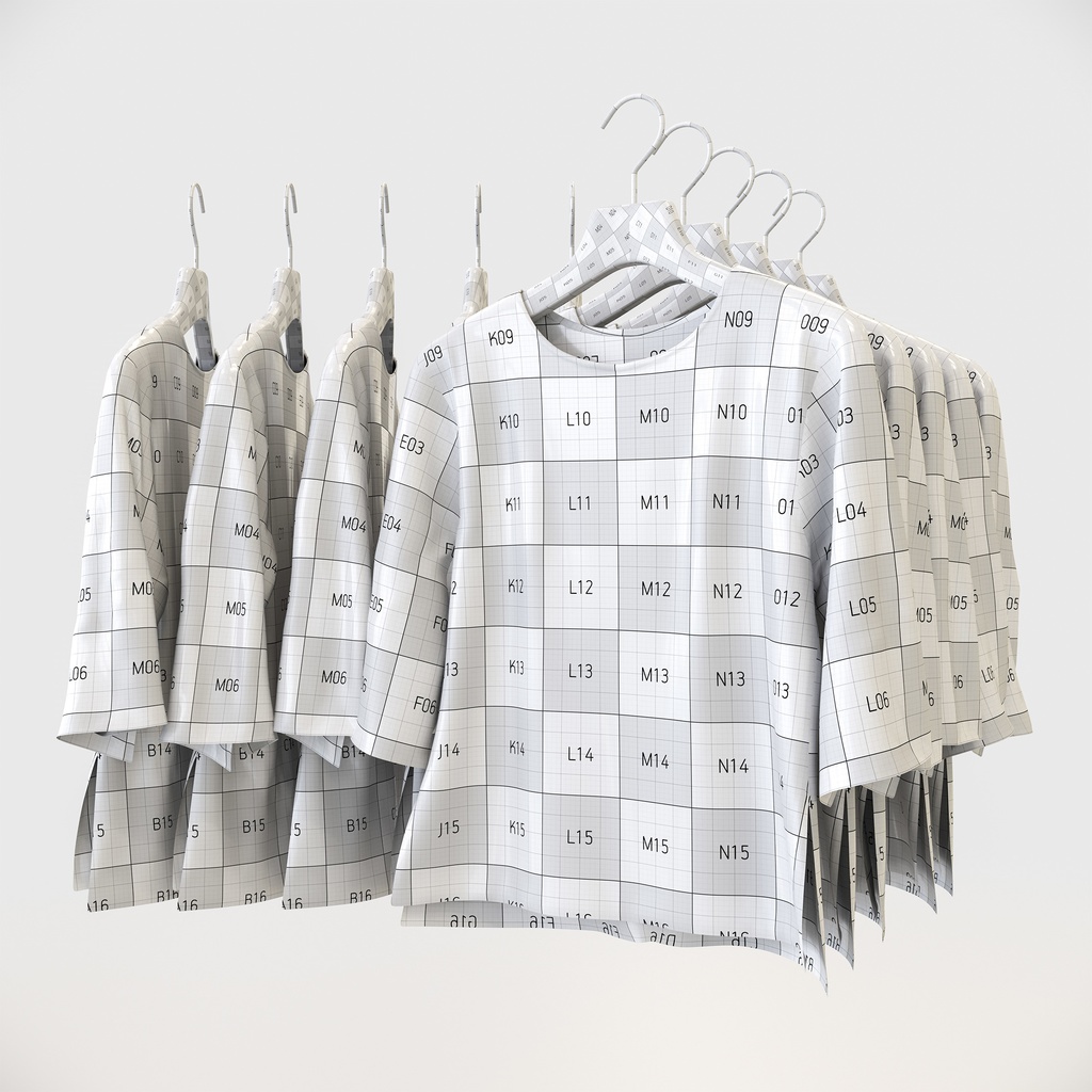 スマートカジュアルスタイル女性用衣服|ニットドレス(トップス)&ハンガー【3Dモデル】