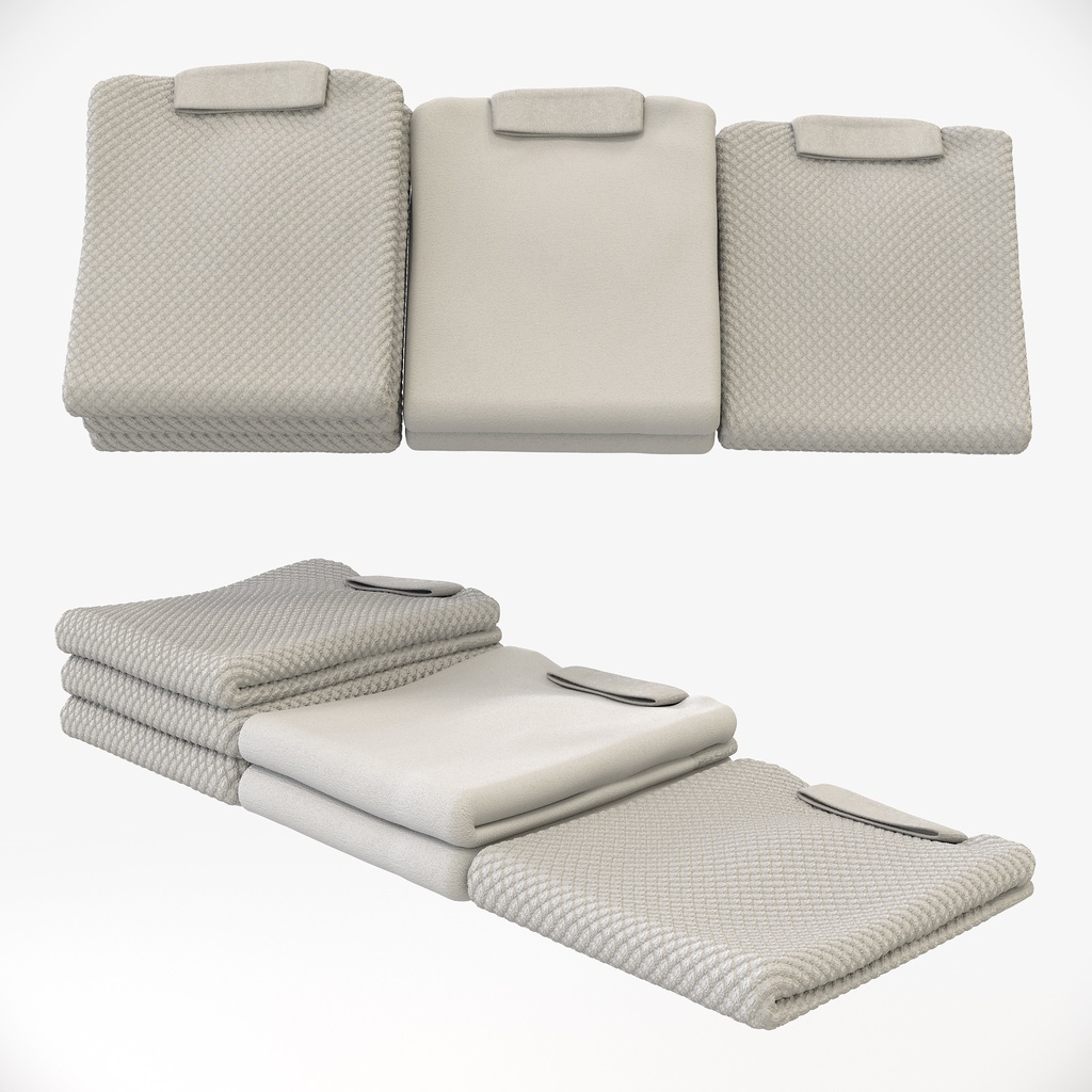 スマートカジュアルスタイル男性用衣服|タートルネック(折りたたみ平置き)【3Dモデル】