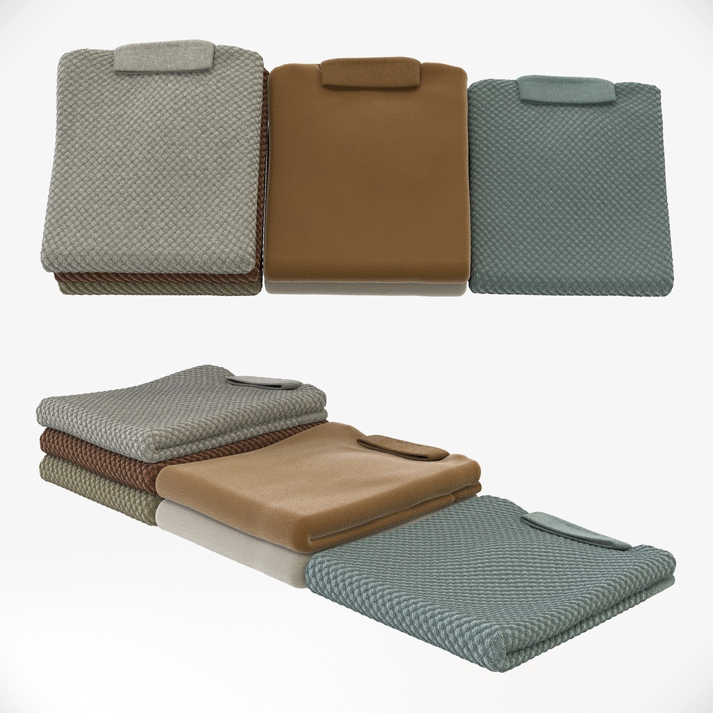 スマートカジュアルスタイル男性用衣服｜タートルネック(折りたたみ平置き)【3Dモデル】