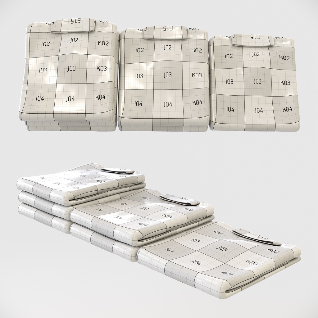 スマートカジュアルスタイル男性用衣服セット|ハンガー&折りたたみ平置き&ハンガーラック【3Dモデル】